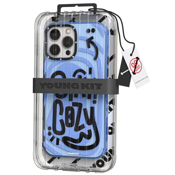 Youngkit Happy Mood Series Case for iPhone 14 Pro Max Blue