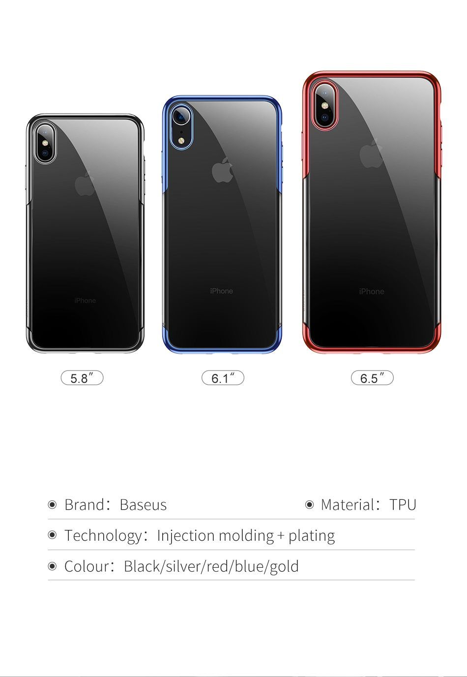 BASEUS Shining Series Soft TPUCase For iPhone Xs Max BASEUS