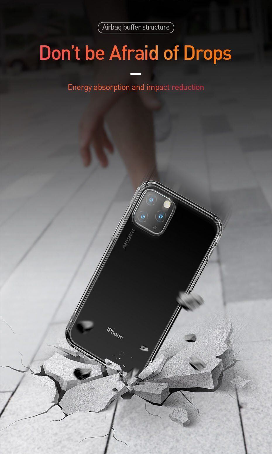 Baseus Air Bag Series Soft TPU Clear case for iPhone 11 Pro Max Baseus