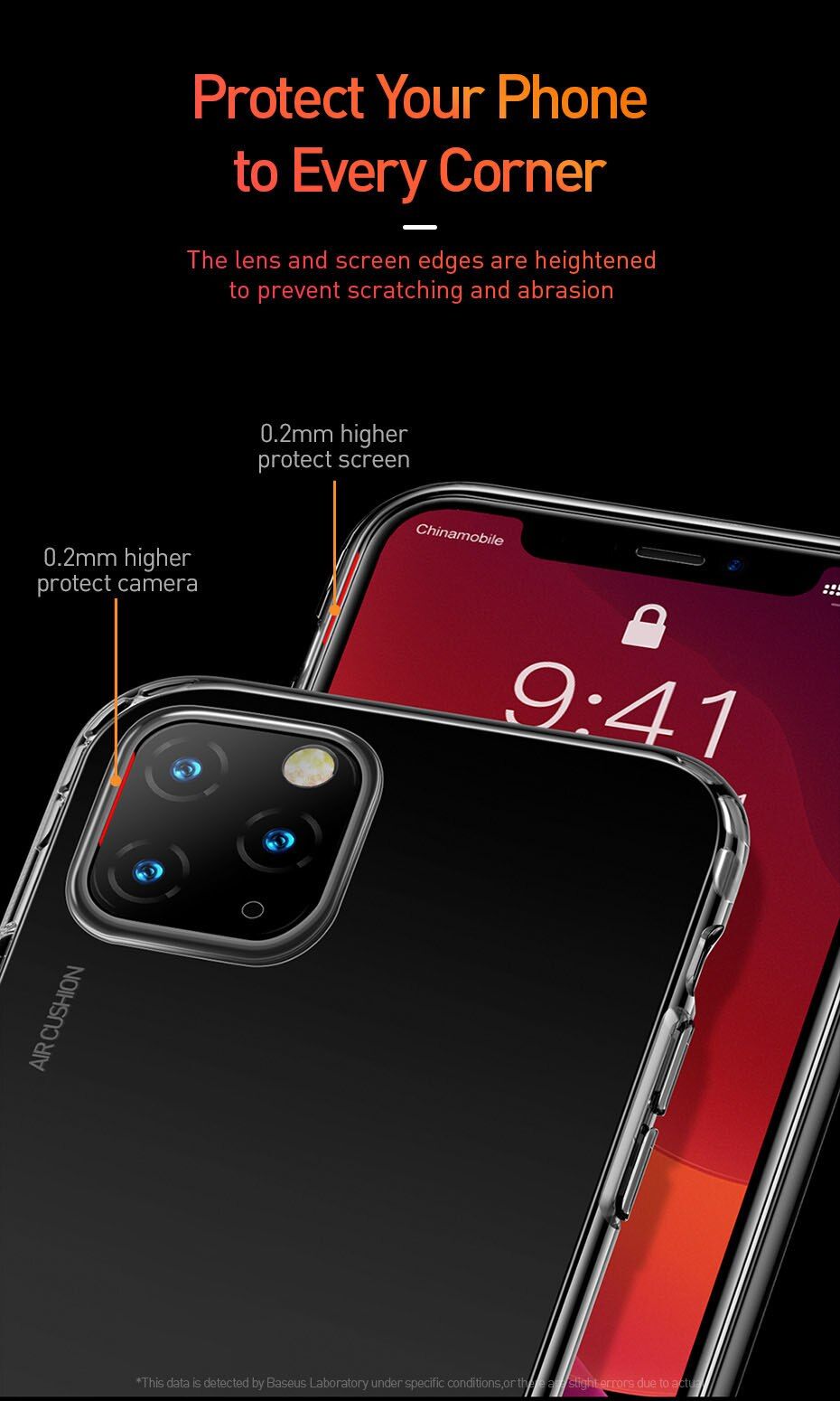 Baseus Air Bag Series Soft TPU Clear case for iPhone 11 Pro Max Baseus