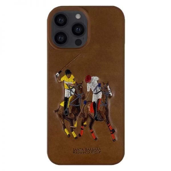 Santa Barbara Polo Jockey PU Leather Case for Apple iPhone 13 Pro Max polo