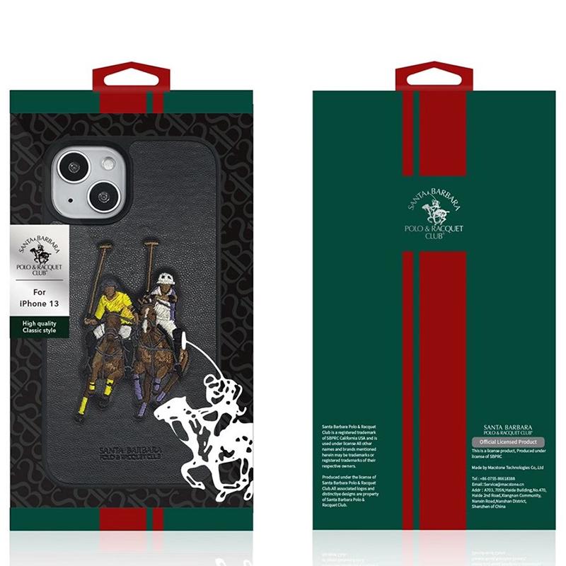 Santa Barbara Polo Jockey PU Leather Case for Apple iPhone 13 Pro Max polo