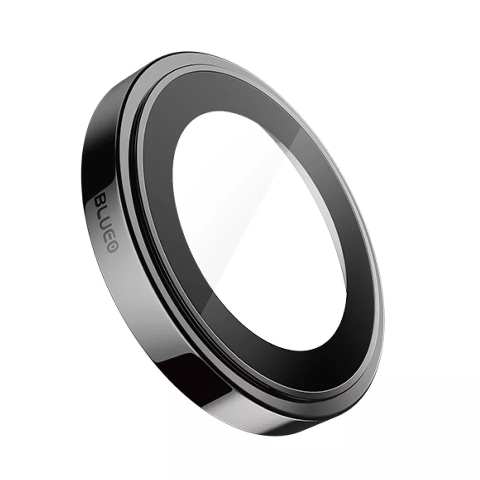 Blueo Sapphire Crystal PVD Stainless Camera Ring for iPhone 15 Pro Max Black
