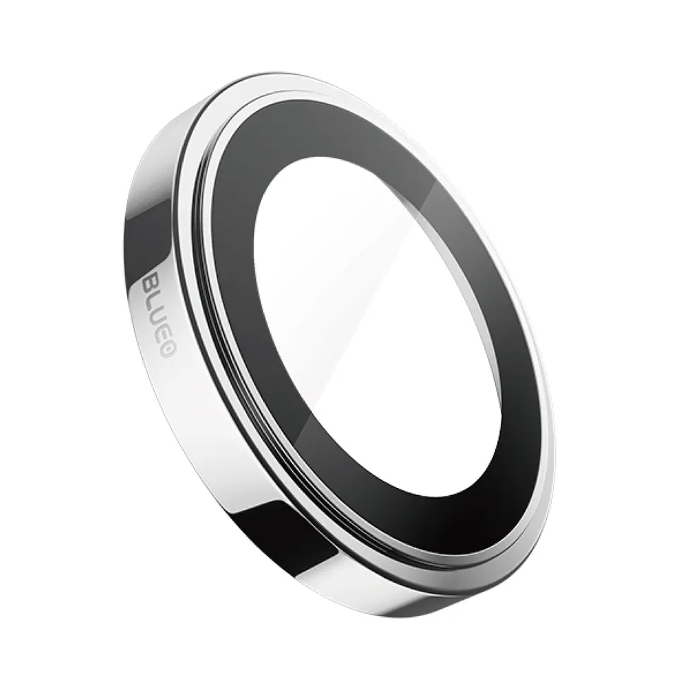 Blueo Sapphire PVD Stainless Camera Ring for iPhone 15 Pro Max Silver (White)