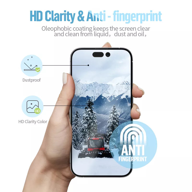 Blueo HD 2.5D Privacy Tempered Glass Screen Protector for iPhone 15 Pro