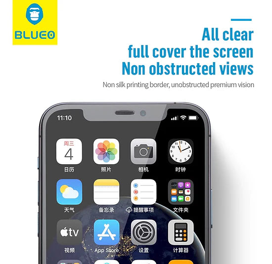 Blueo Dust Proof HD 2.5 D Tempered Glass for iPhone 15 Plus