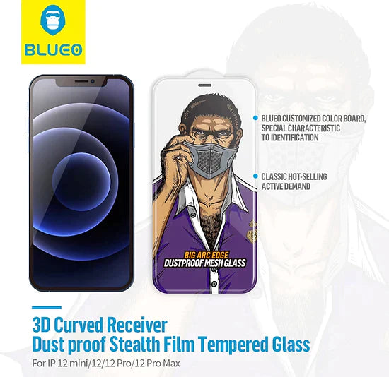 Blueo Dust Proof HD 2.5 D Tempered Glass for iPhone 15 Pro Max