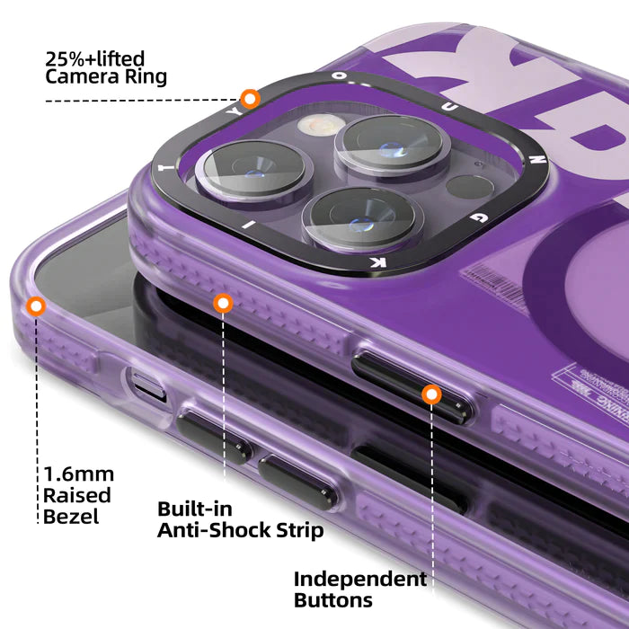 Youngkit Colorful Series Case Anti-Drop Magsafe for iPhone 14 Pro Max Purple