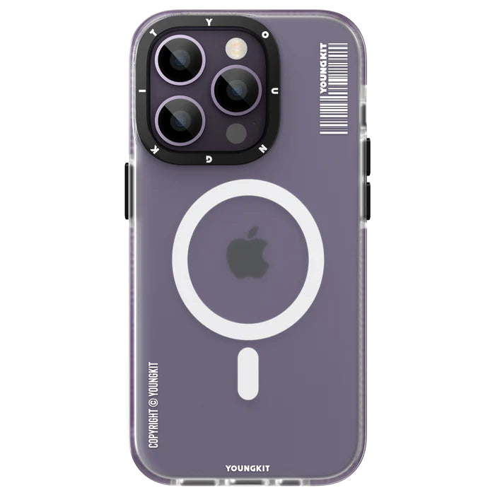 Youngkit Jane Sand Series Frosted Magsafe Case for iPhone14 Pro Purple