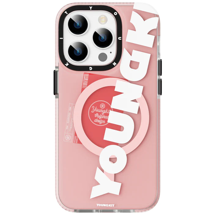 Youngkit Colorful Series Case Anti-Drop Magsafe for iPhone 14 Pro Pink