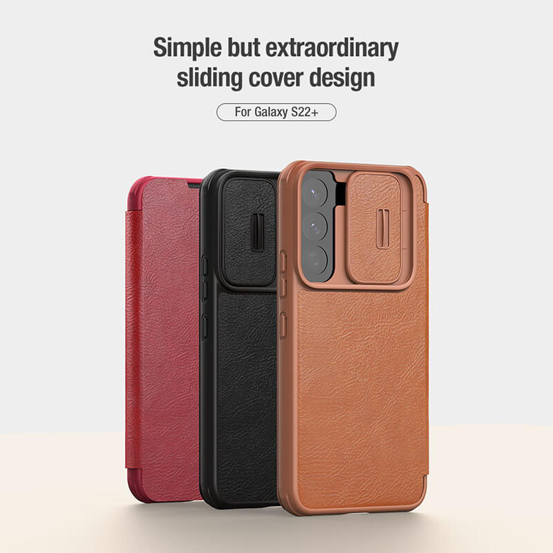 Nillkin Qin Pro Series Leather case for Samsung Galaxy S22 Plus (S22+) freeshipping - casejunction.com