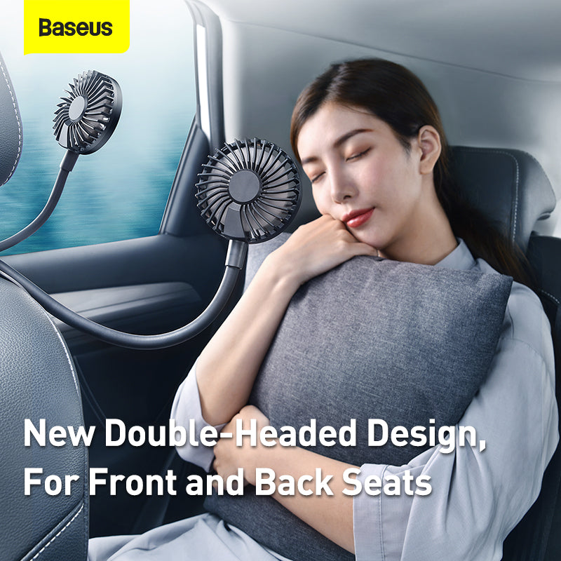 BASEUS Blustery Car Two-headed Fan 360 Degree Air Cooling 2 Speed Adjustable Vehicle Fan freeshipping - casejunction.com