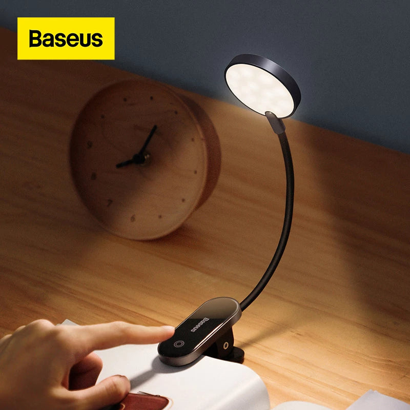 Baseus LED Clip Table Lamp Stepless Dimmable Wireless Desk Lamp freeshipping - casejunction.com