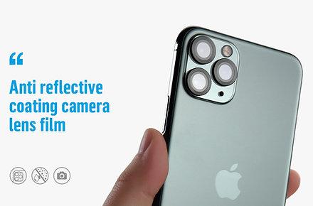 Blueo Camera Lens Tempered Glass Film for iPhone 11 Pro Max Black blueo
