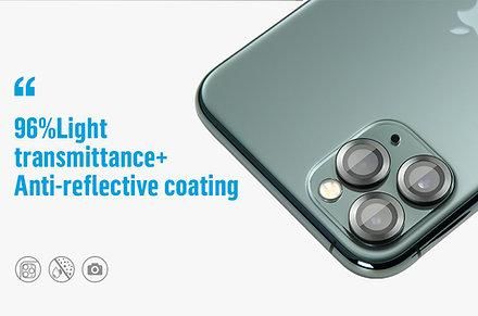 Blueo Camera Lens Tempered Glass Film for iPhone 12 Pro Black blueo