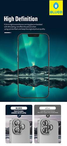 Blueo Camera Lens Tempered Glass Film for iPhone 13 Pro/13 Pro Max Black blueo