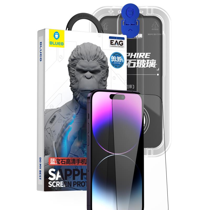 Blueo Sapphire HD Tempered Glass for iPhone 14 Pro Max with Applicator