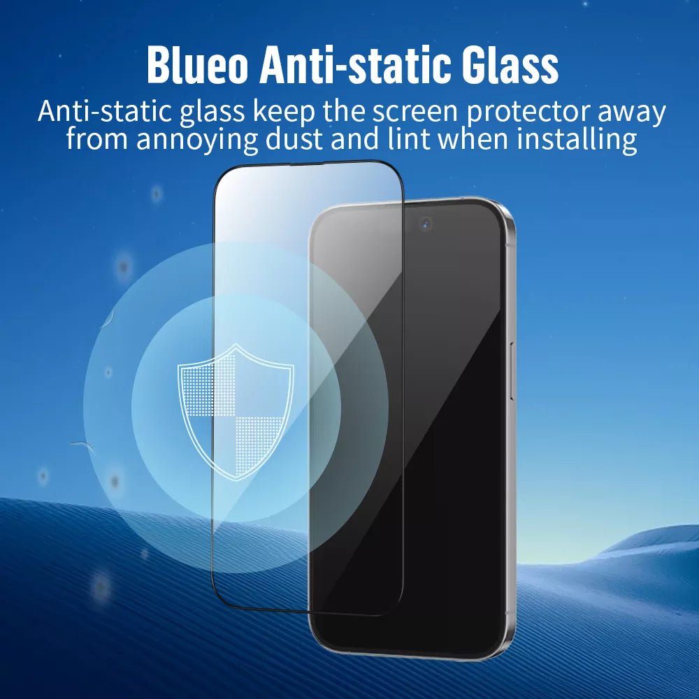 Blueo Anti Static HD Tempered Glass for iPhone 14 Pro