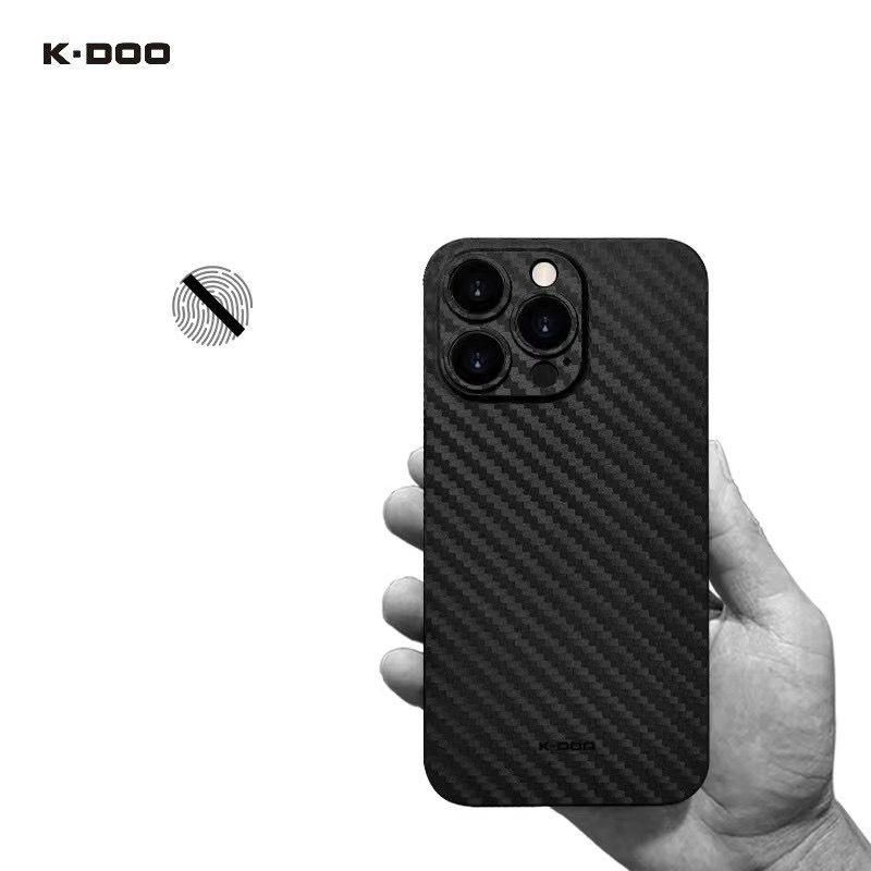 K-Doo Air Carbon Ultra thin back cover 0.4mm thickness super Slim Carbon Fiber pattern case for iPhone 11 Pro K-DOO
