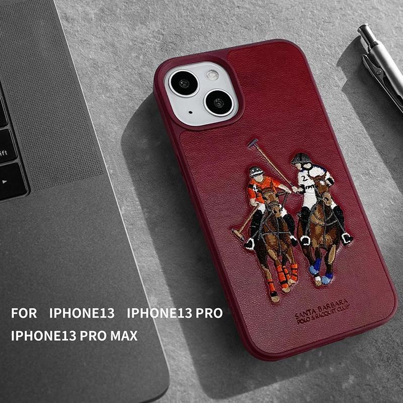 Santa Barbara Polo Jockey PU Leather Case for Apple iPhone 13 Pro Max polo
