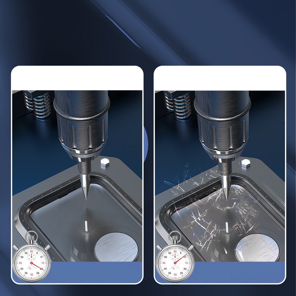 Kingxbar HD Airbag Shockproof Tempered Glass with a Ceramic Edge for iPhone 13 Pro Max freeshipping - casejunction.com