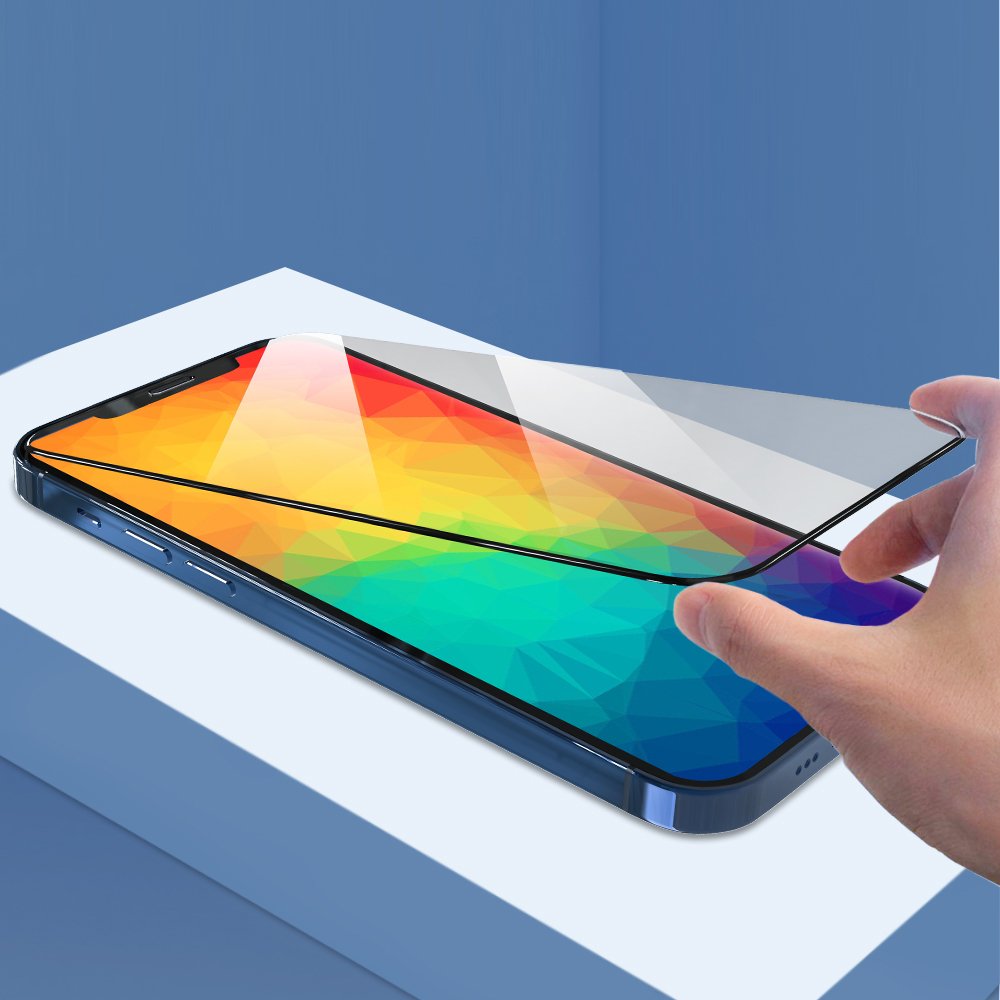 Kingxbar HD Airbag Shockproof Tempered Glass with a Ceramic Edge for iPhone 13 Pro Max freeshipping - casejunction.com